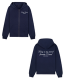 FF Cursive Logo Jacket - Navy Blue/White (Unisex)