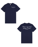 FF Cursive Logo T-Shirt - Navy Blue/White (Unisex)